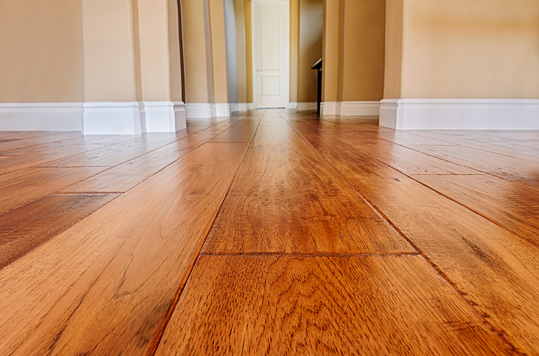 Newly installed hardwood floor patched and refinished - Branson, MO