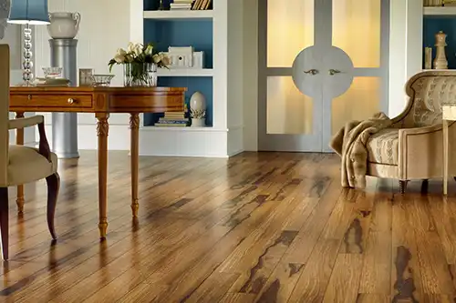 Beautiful new hardwood flooring, showcasing one of Sho-Me Flooring’s stunning flooring transformations in Branson, MO.